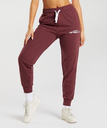 Pantalones Jogger Gymshark Social Club Mujer Rosas Marrones | CO 2619ILH